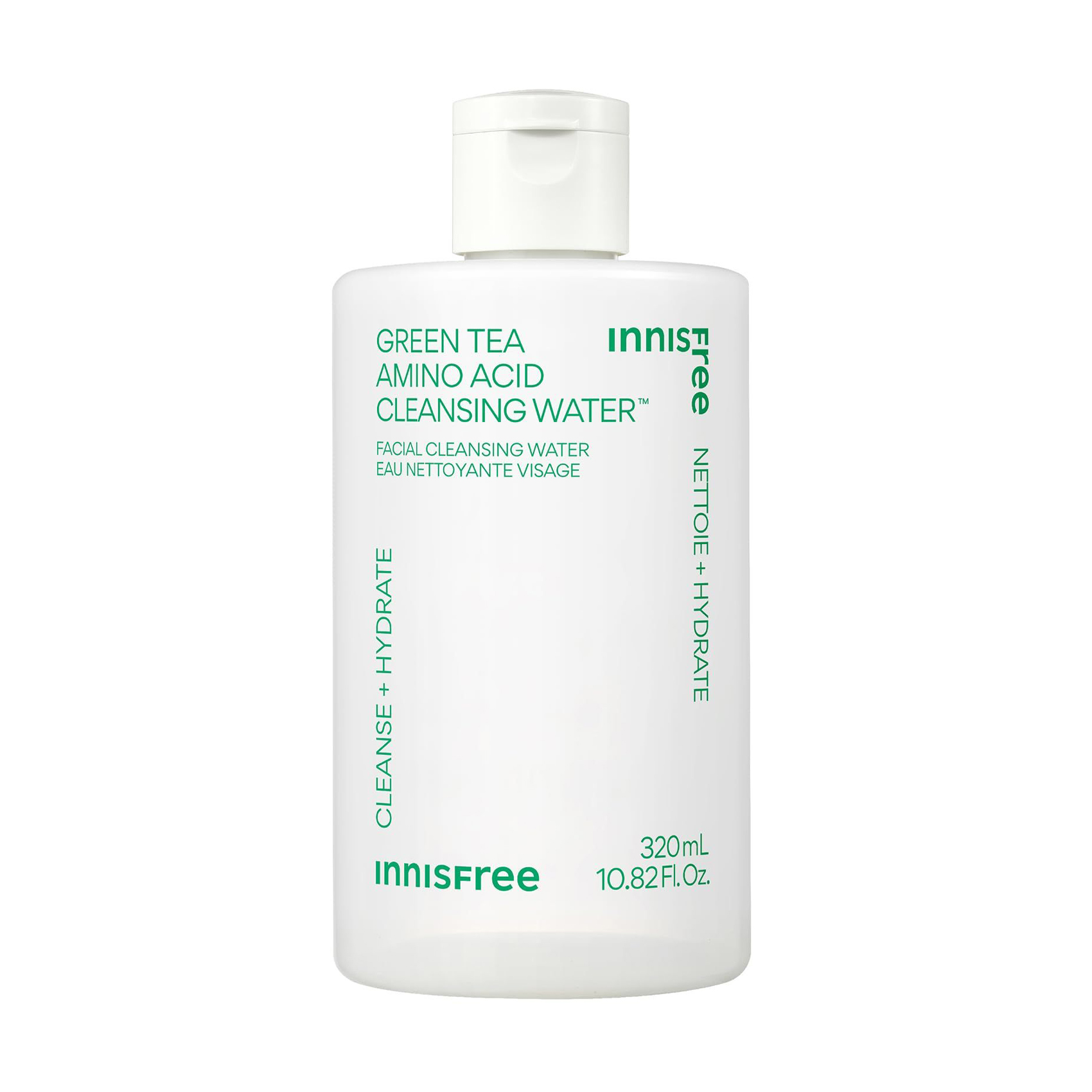 Зволожувальна очищувальна вода для обличчя Innisfree Green Tea Amino Hydrating Cleansing Water, 320 мл
